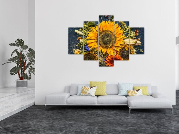 Slika - Jesensko cvijeće (150x105 cm)