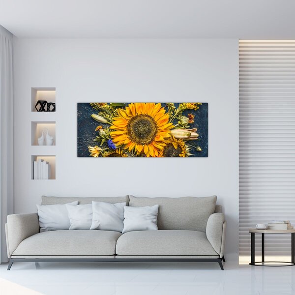 Slika - Jesensko cvijeće (120x50 cm)