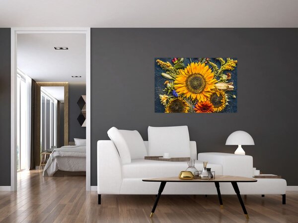 Slika - Jesensko cvijeće (90x60 cm)