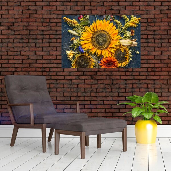 Slika - Jesensko cvijeće (90x60 cm)