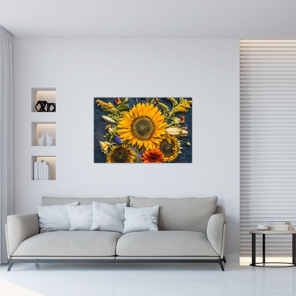 Slika - Jesensko cvijeće (90x60 cm)