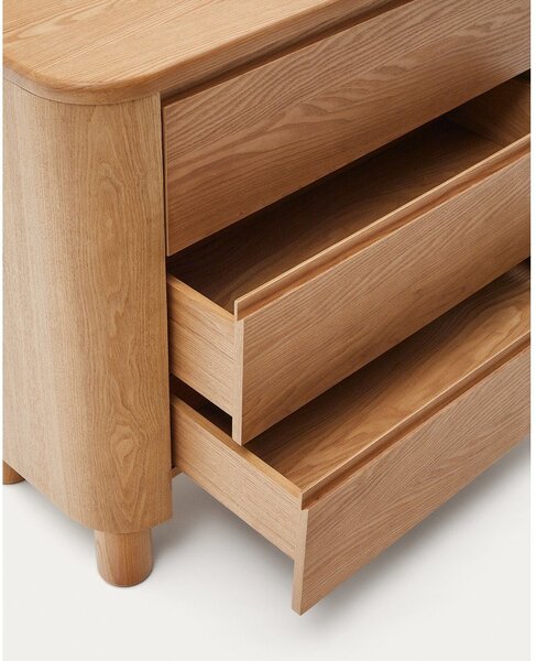 Komoda u dekoru jasena u prirodnoj boji 120x80x40 cm Salaya – Kave Home