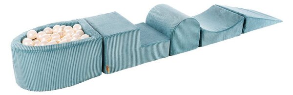 Tirkizni set mekanih igrački od pjene od samta 250x45x30 cm Montessori – Meowbaby