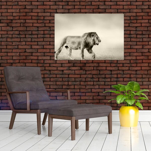 Slika - Gladni lav (90x60 cm)
