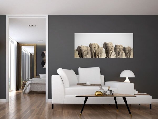 Slika - Krdo slonova (120x50 cm)