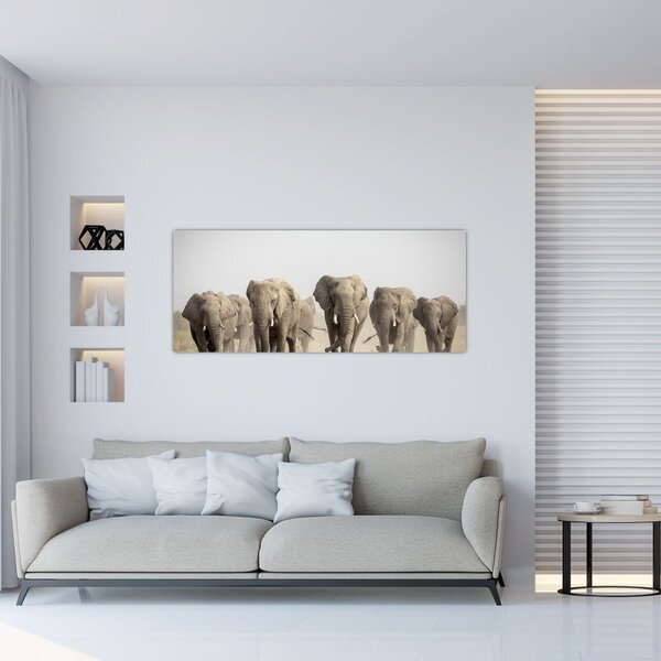 Slika - Krdo slonova (120x50 cm)