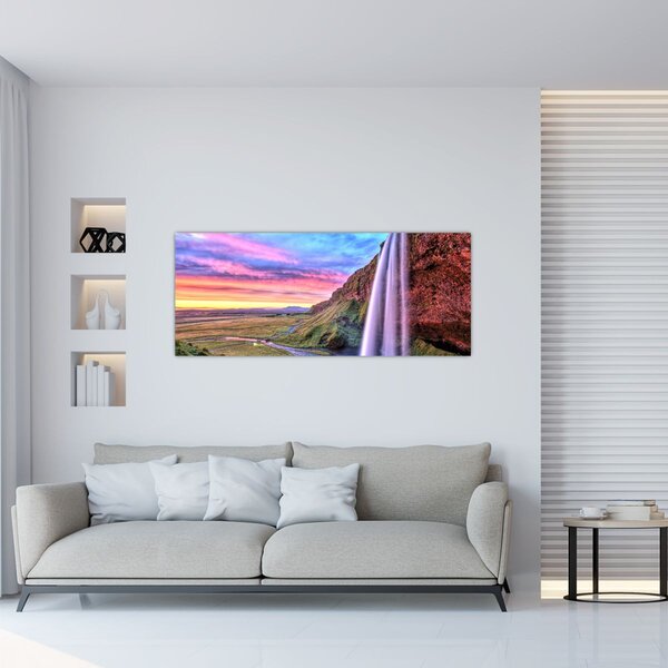 Slika - Vodopad Seljalandsfoss (120x50 cm)