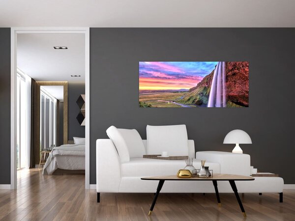 Slika - Vodopad Seljalandsfoss (120x50 cm)