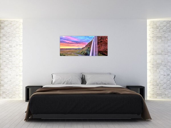 Slika - Vodopad Seljalandsfoss (120x50 cm)