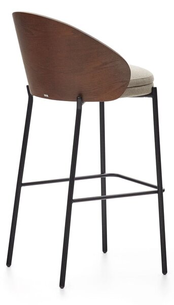 Smeđa/bež barska stolica (visine sjedala 77 cm) Eamy – Kave Home