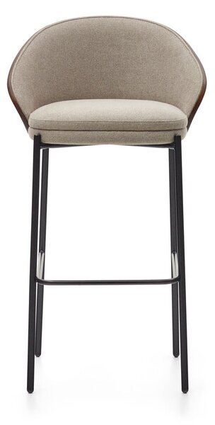 Smeđa/bež barska stolica (visine sjedala 77 cm) Eamy – Kave Home