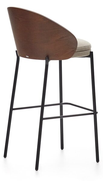 Smeđa/bež barska stolica (visine sjedala 77 cm) Eamy – Kave Home