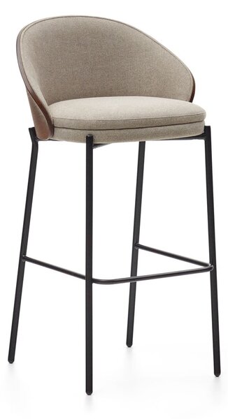 Smeđa/bež barska stolica (visine sjedala 77 cm) Eamy – Kave Home