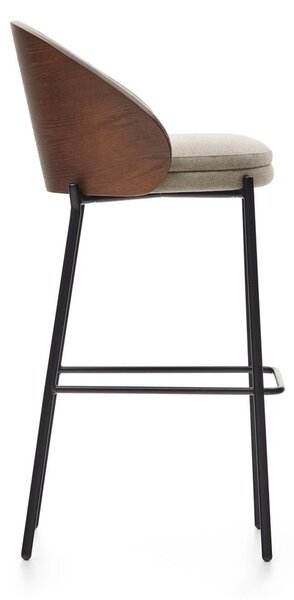 Smeđa/bež barska stolica (visine sjedala 77 cm) Eamy – Kave Home