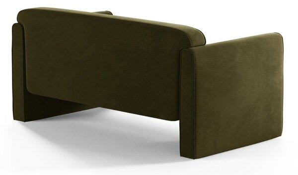 Zelena baršunasti sofa 140 cm Abby – Micadoni