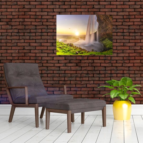 Slika - Seljalandsfoss iza špilje (70x50 cm)