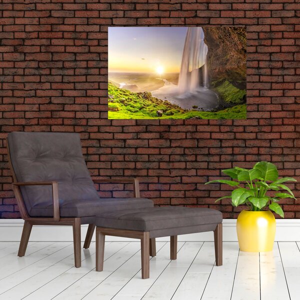 Slika - Seljalandsfoss iza špilje (90x60 cm)