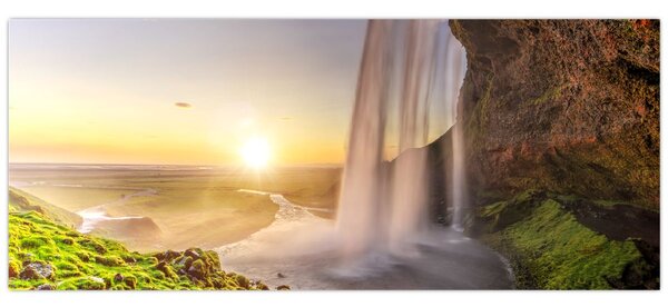 Slika - Seljalandsfoss iza špilje (120x50 cm)