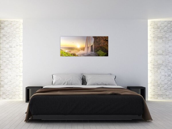 Slika - Seljalandsfoss iza špilje (120x50 cm)