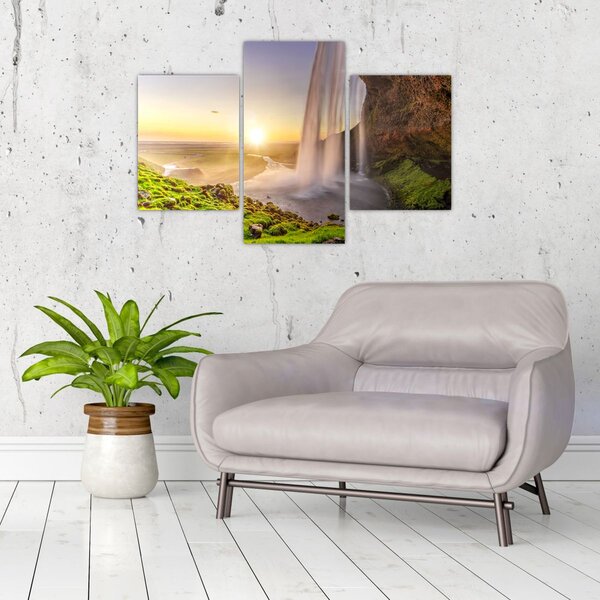 Slika - Seljalandsfoss iza špilje (90x60 cm)