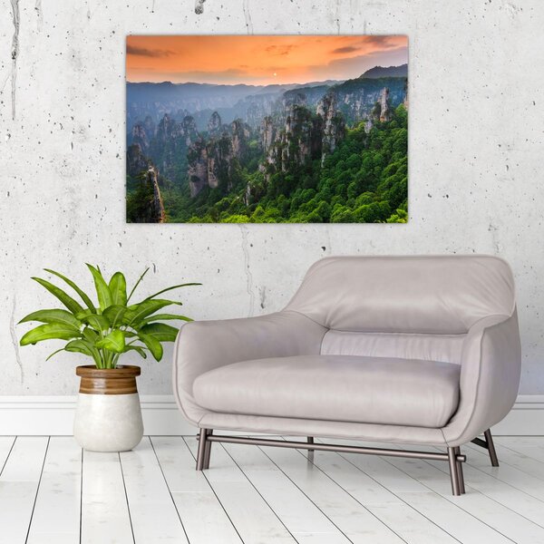 Slika - Nacionalni šumski park Zhangjiajie (90x60 cm)