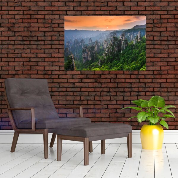 Slika - Nacionalni šumski park Zhangjiajie (90x60 cm)