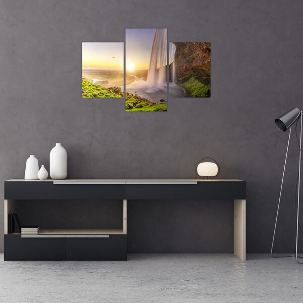 Slika - Seljalandsfoss iza špilje (90x60 cm)