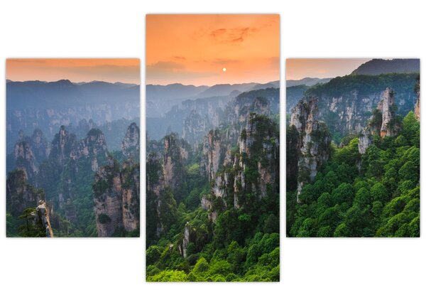 Slika - Nacionalni šumski park Zhangjiajie (90x60 cm)