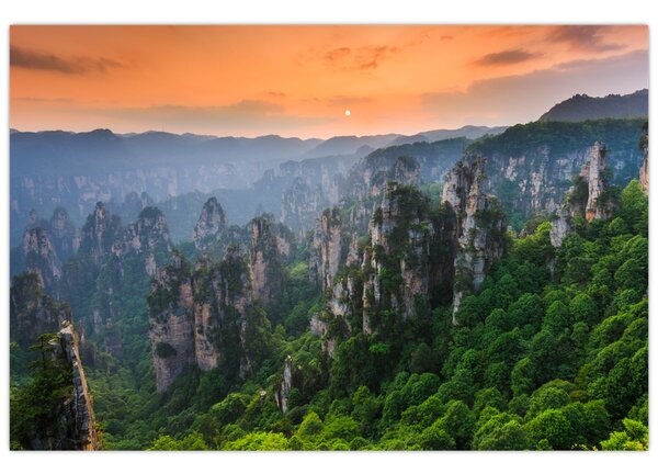 Slika - Nacionalni šumski park Zhangjiajie (90x60 cm)
