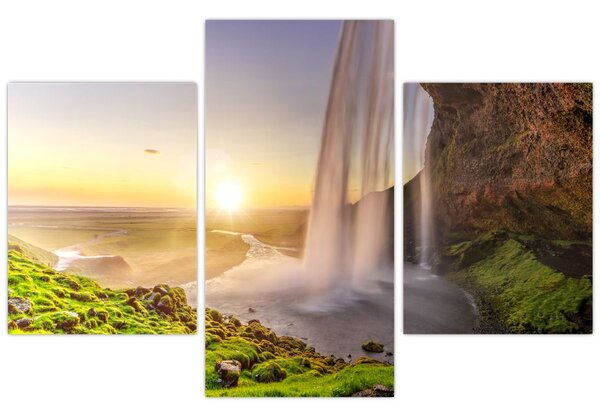 Slika - Seljalandsfoss iza špilje (90x60 cm)