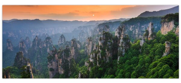 Slika - Nacionalni šumski park Zhangjiajie (120x50 cm)