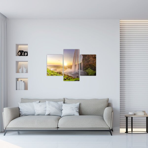 Slika - Seljalandsfoss iza špilje (90x60 cm)