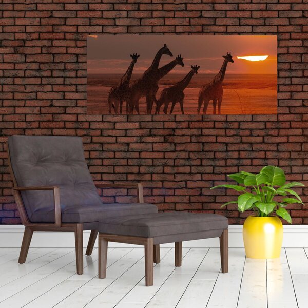Slika - Žirafe u afričkoj savani (120x50 cm)