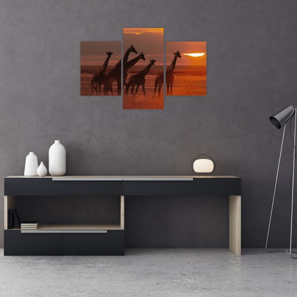 Slika - Žirafe u afričkoj savani (90x60 cm)