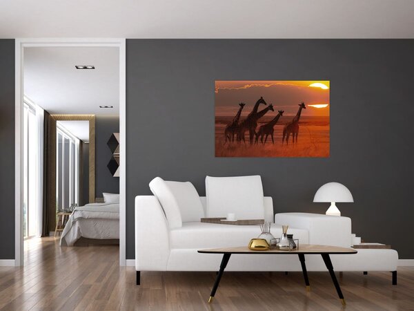 Slika - Žirafe u afričkoj savani (90x60 cm)