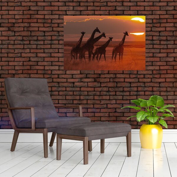 Slika - Žirafe u afričkoj savani (90x60 cm)