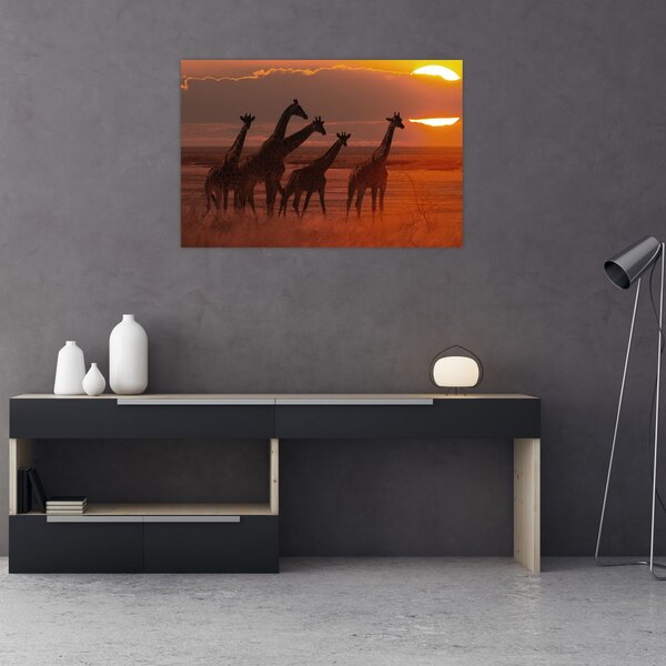 Slika - Žirafe u afričkoj savani (90x60 cm)