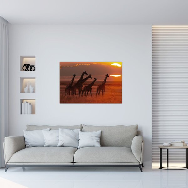 Slika - Žirafe u afričkoj savani (90x60 cm)
