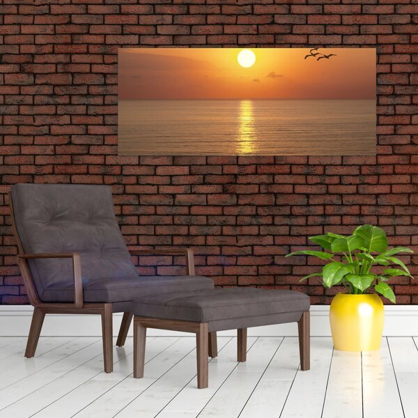 Slika - Zalazak sunca iznad oceana (120x50 cm)