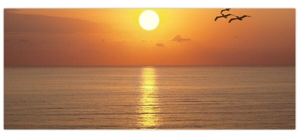Slika - Zalazak sunca iznad oceana (120x50 cm)