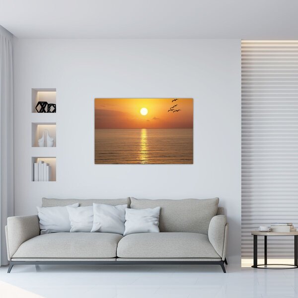 Slika - Zalazak sunca iznad oceana (90x60 cm)