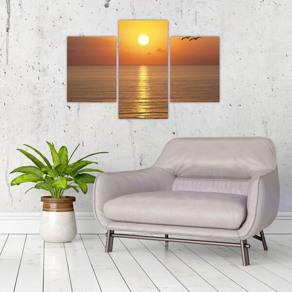 Slika - Zalazak sunca iznad oceana (90x60 cm)