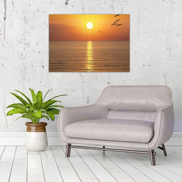 Slika - Zalazak sunca iznad oceana (70x50 cm)
