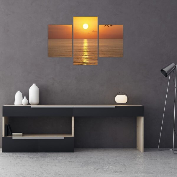 Slika - Zalazak sunca iznad oceana (90x60 cm)