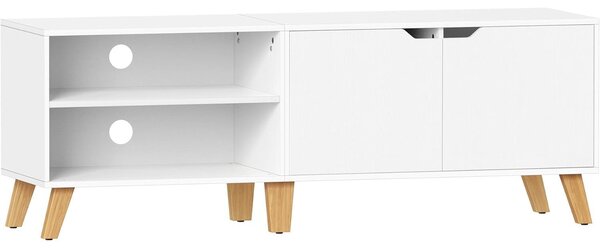 TV ormarić s 2 vrata i podesivom policom, 40 x 140 x 50 cm, bijeli | VASAGLE