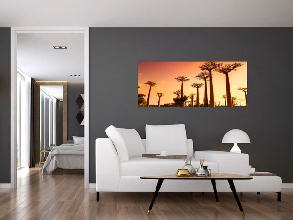 Slika - Zalazak sunca u Aleji baobaba (120x50 cm)
