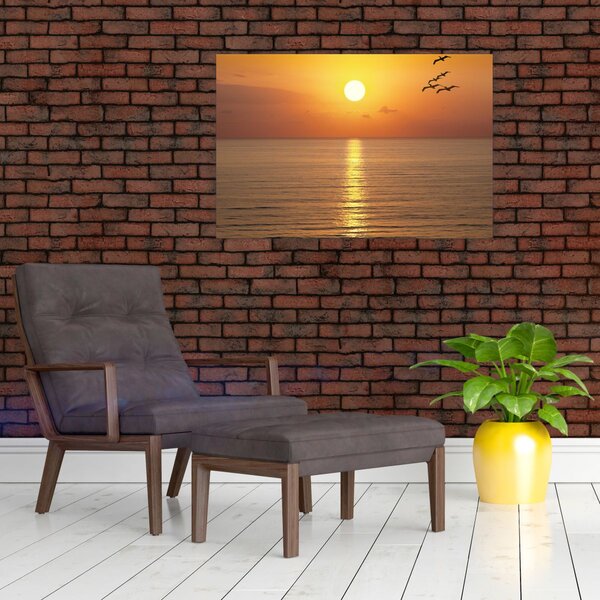 Slika - Zalazak sunca iznad oceana (90x60 cm)