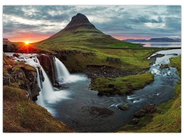 Slika - Kirkjufell na zalasku sunca (70x50 cm)