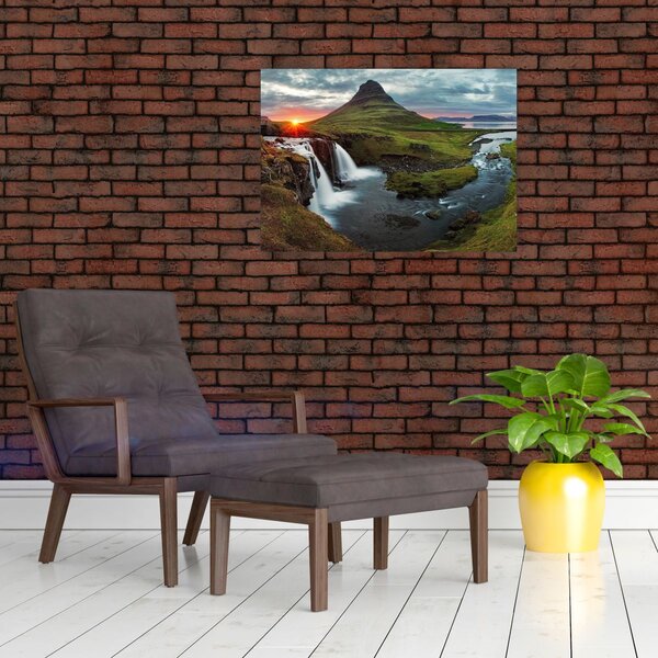 Slika - Kirkjufell na zalasku sunca (70x50 cm)