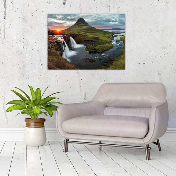 Slika - Kirkjufell na zalasku sunca (70x50 cm)